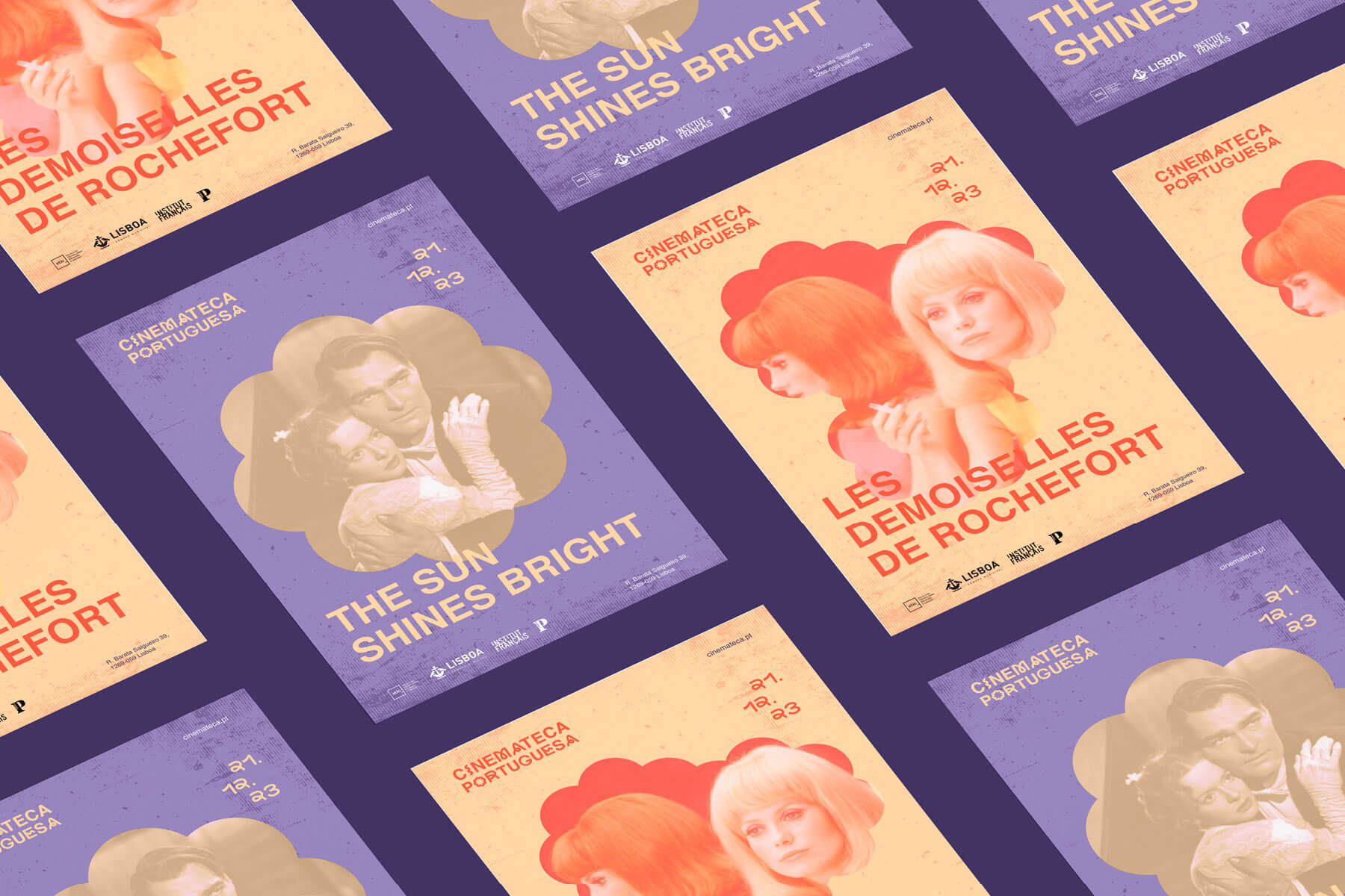 two examples of movie posters for cinemateca portuguesa