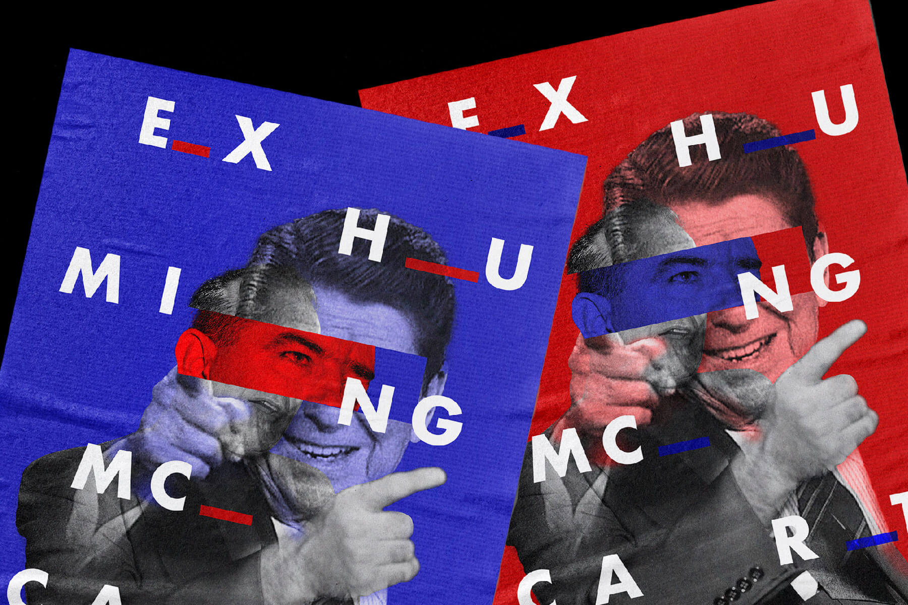 a more detailed view of the two posters