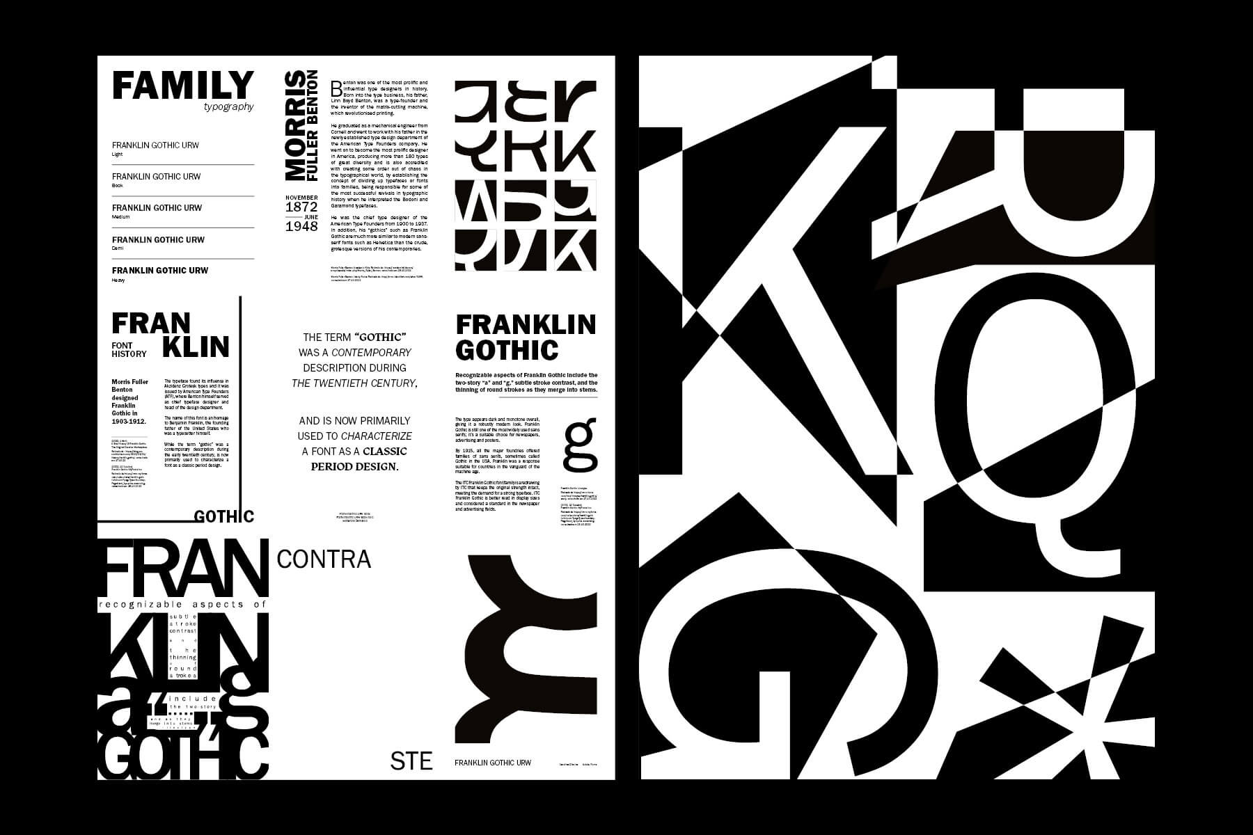 franklin gothic specimen double-sized