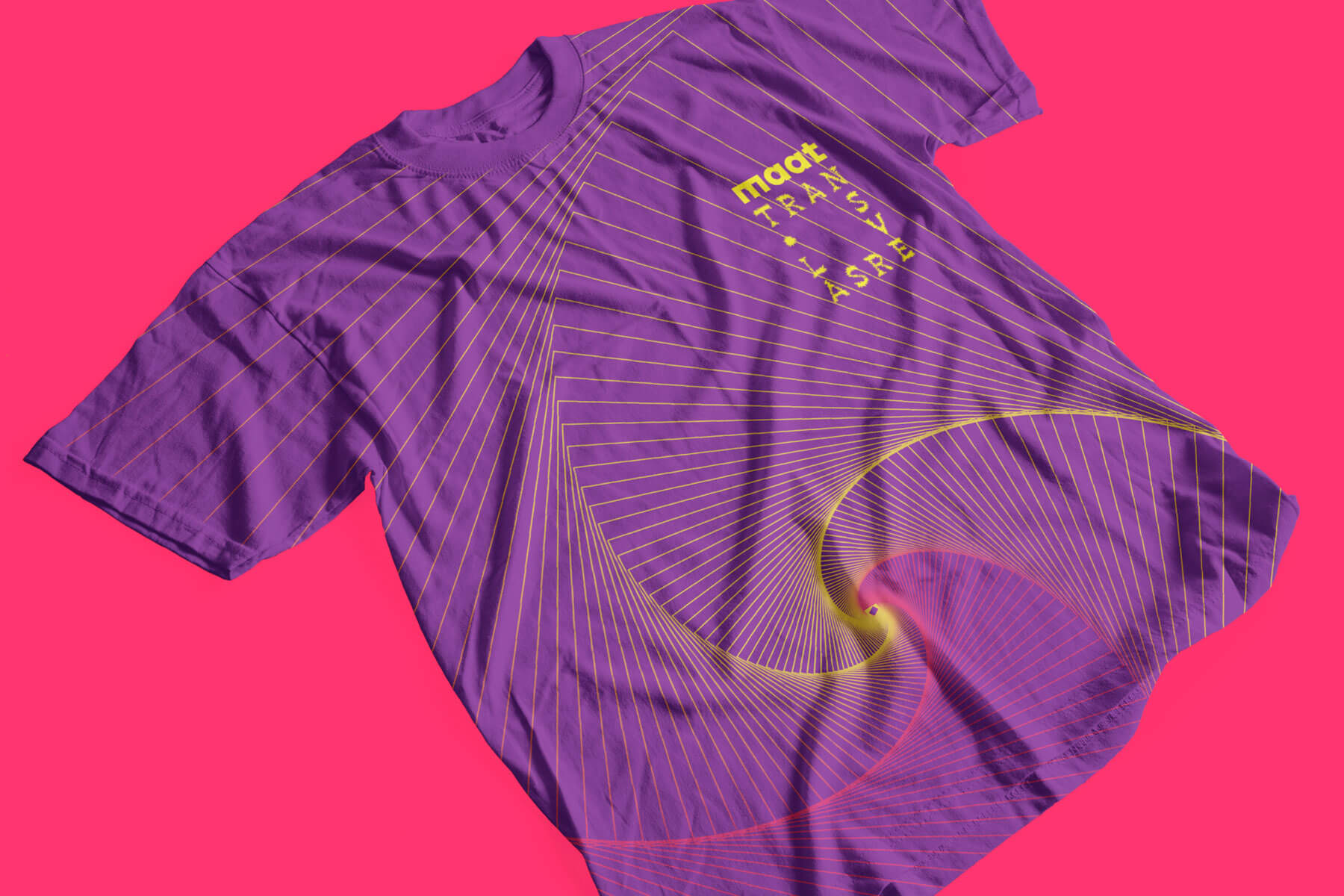 the purple version of the maat t-shirt
